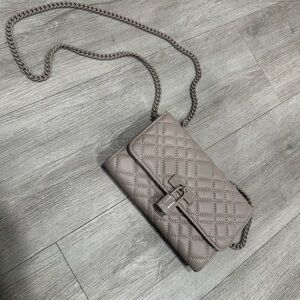 Kurt Geiger Quilted Taupe Crossbody Bag